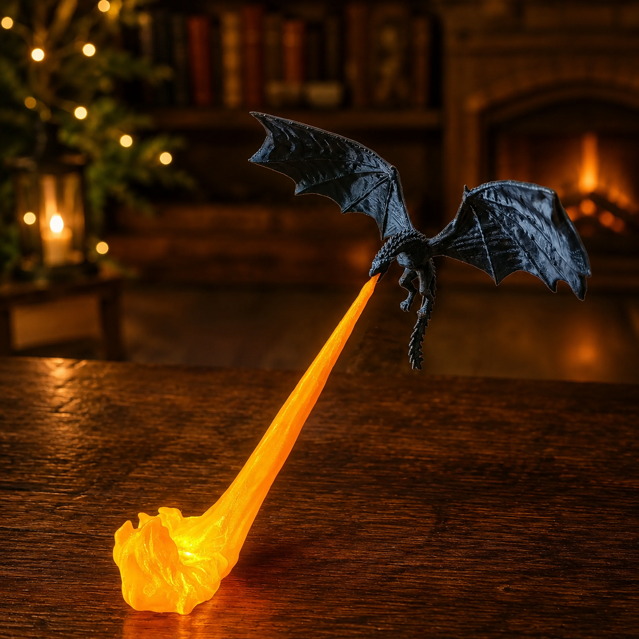 Dragon Breath Flame Night Light Decor