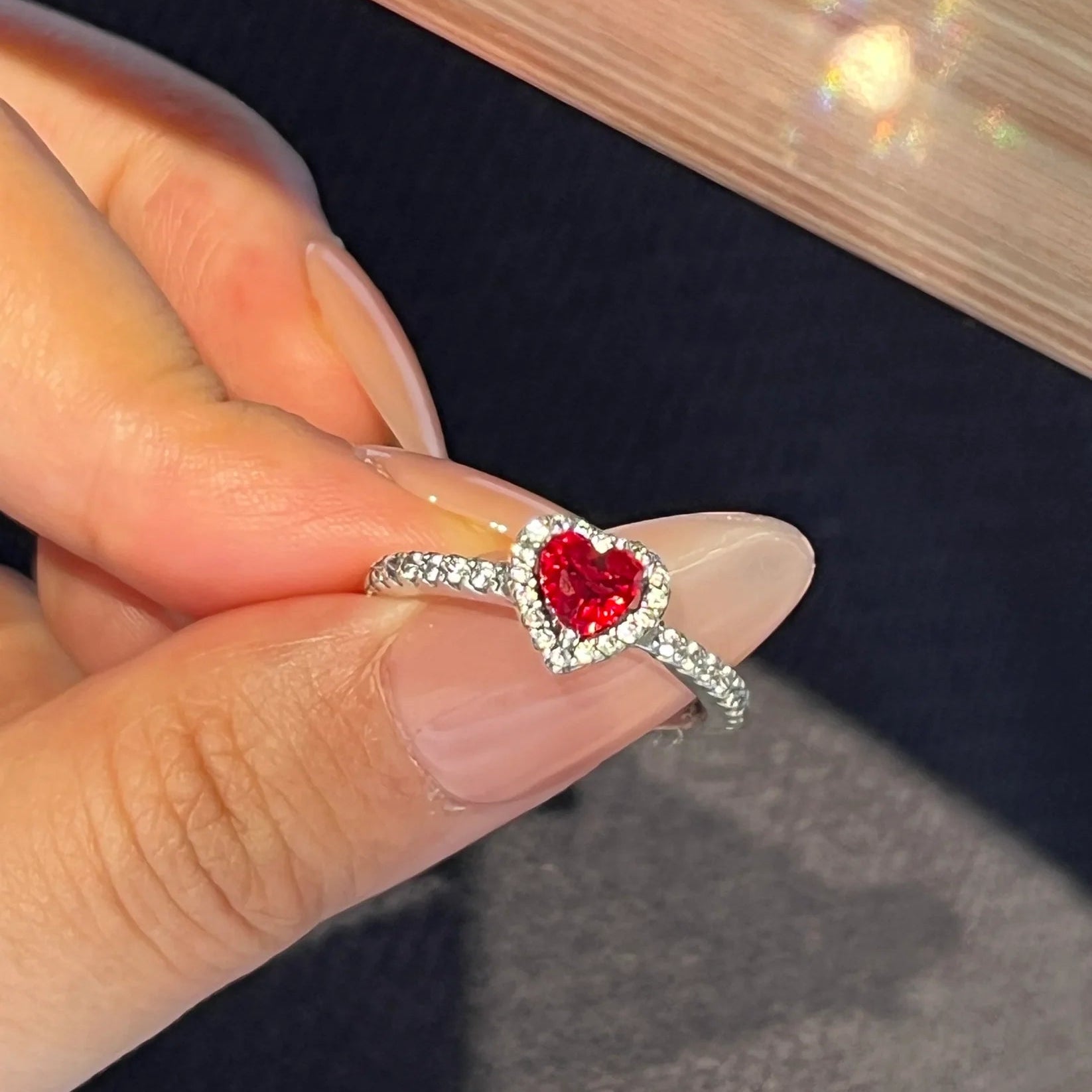 Ruby Heart Ring