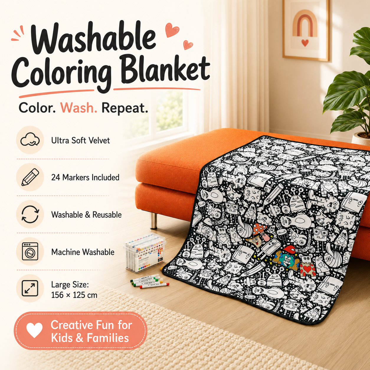 #1 Washable Coloring Blanket