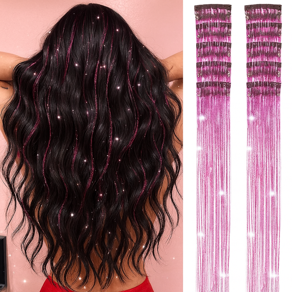 Sparkling Tinsel Hair Extensions