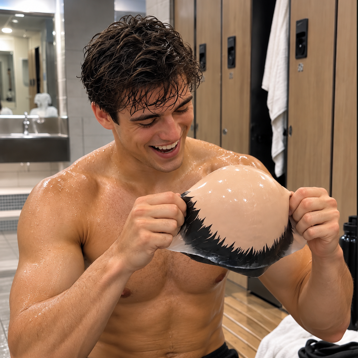 #1 Bald Head Swim Cap