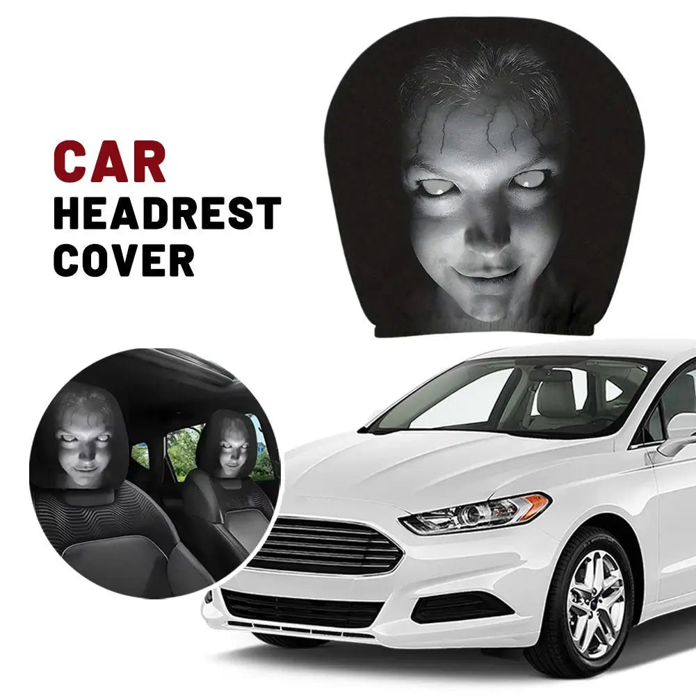 #1 Horror Face Car Headrest Cover