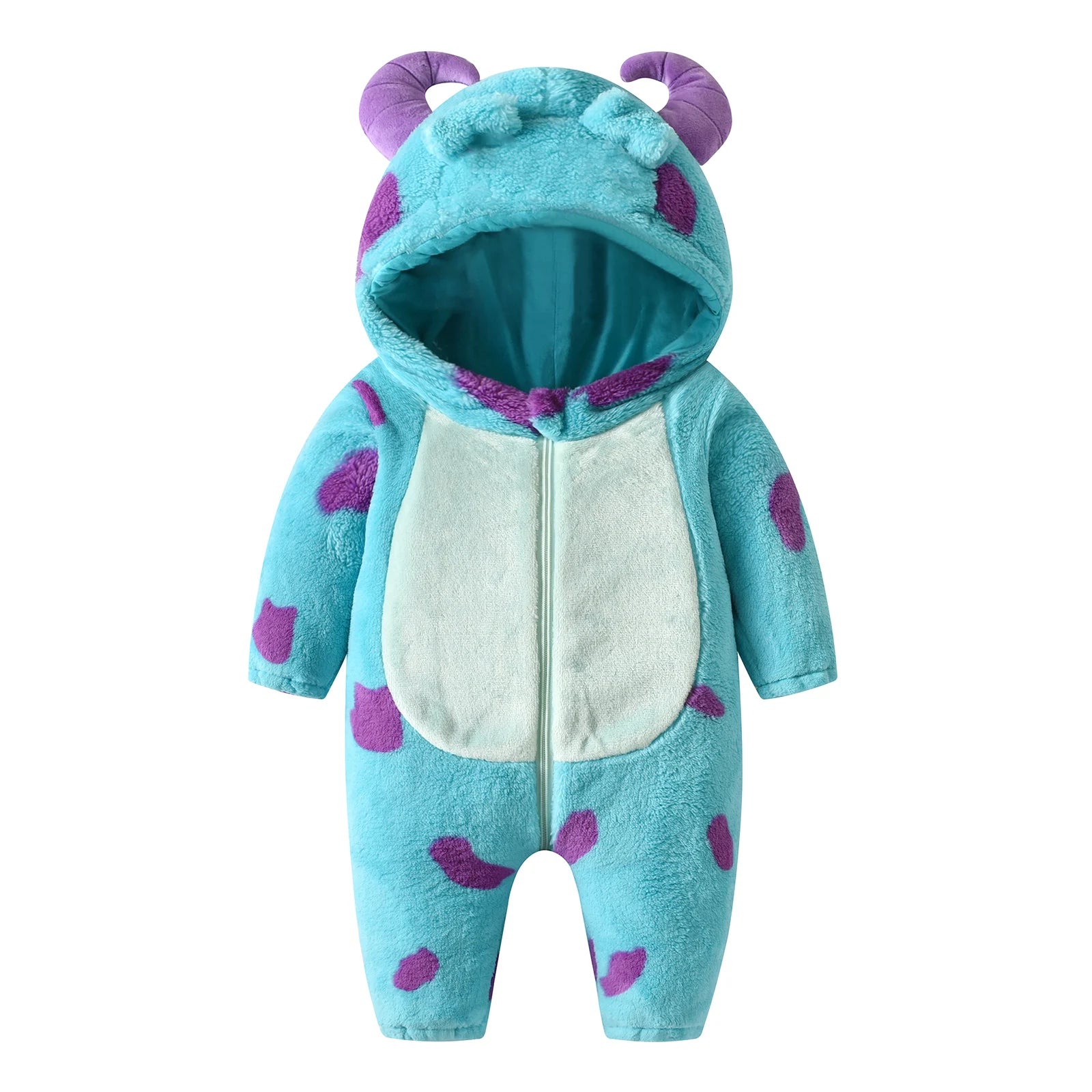 #1 Baby Fleece Animal Jumpsuit