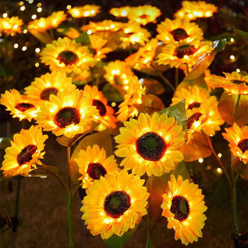 Solar Sunflower LED Garden Light