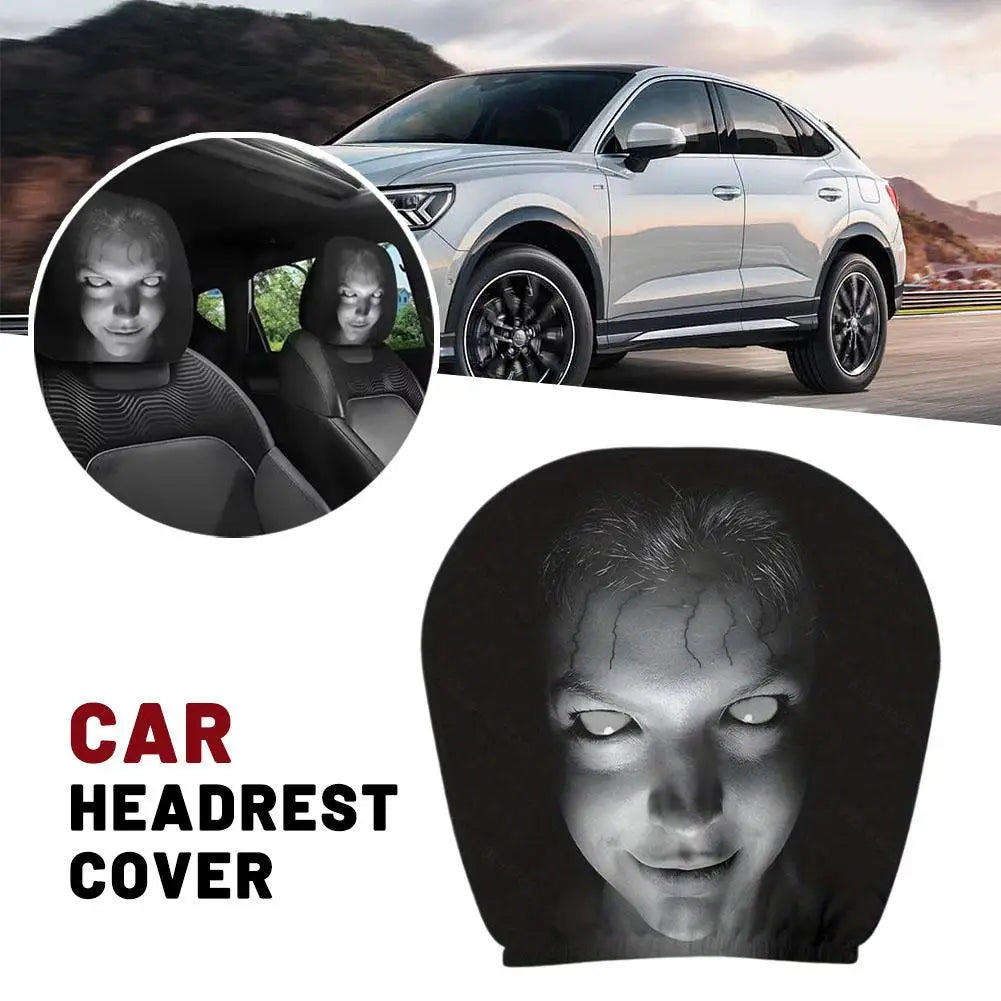 #1 Horror Face Car Headrest Cover