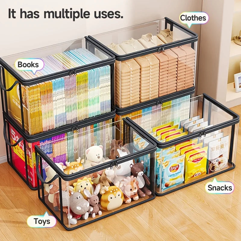 Foldable Transparent Storage Boxes