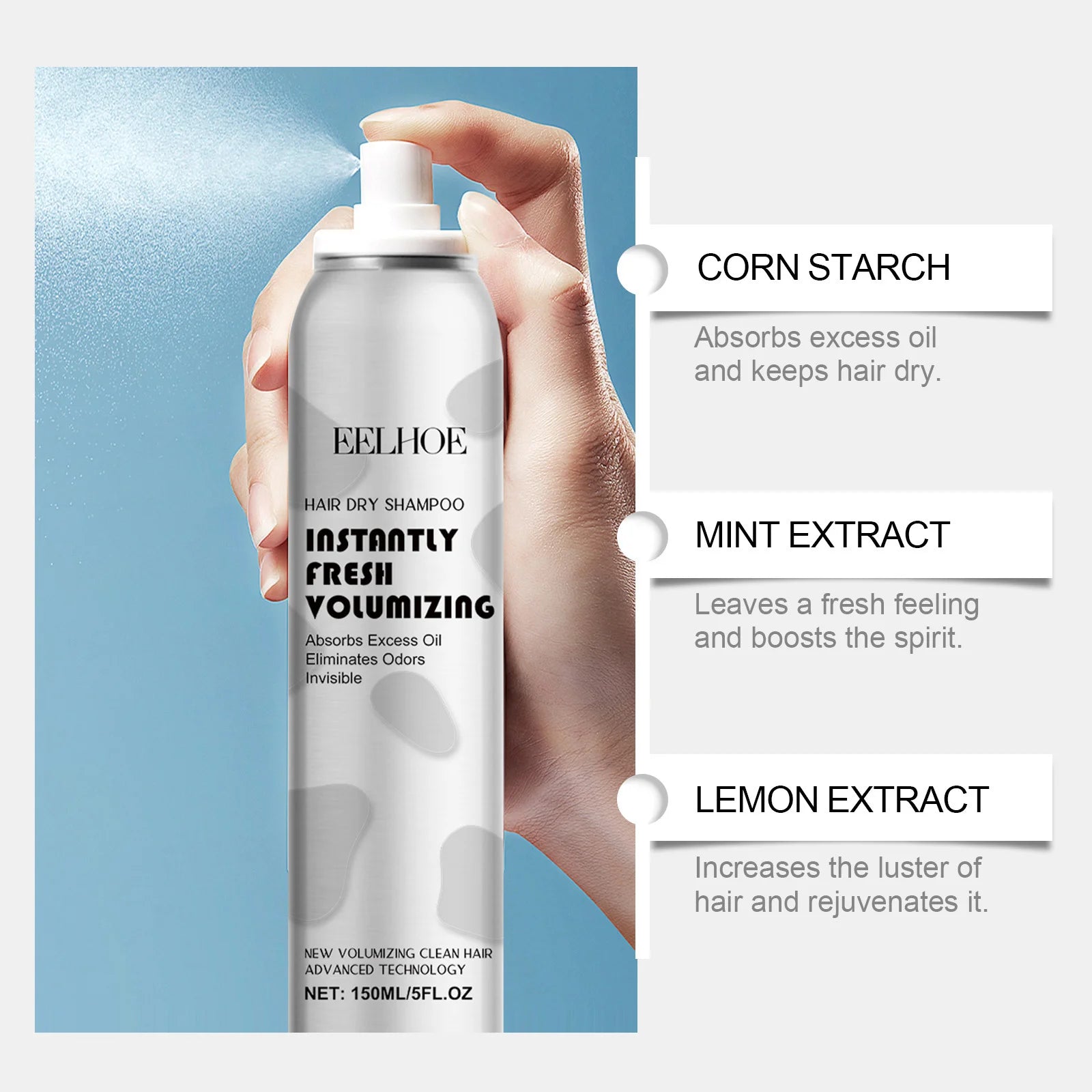 Instant Volumizing Hair Dry Shampoo