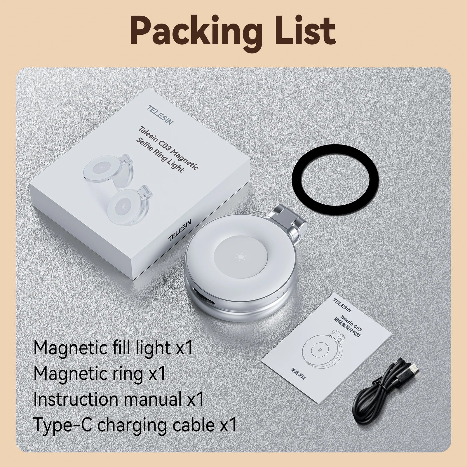 Magnetic Selfie Ring Light