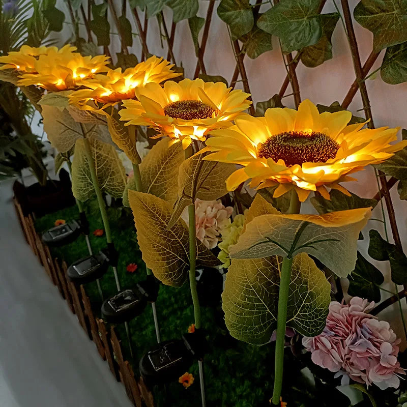 Solar Sunflower LED Garden Light