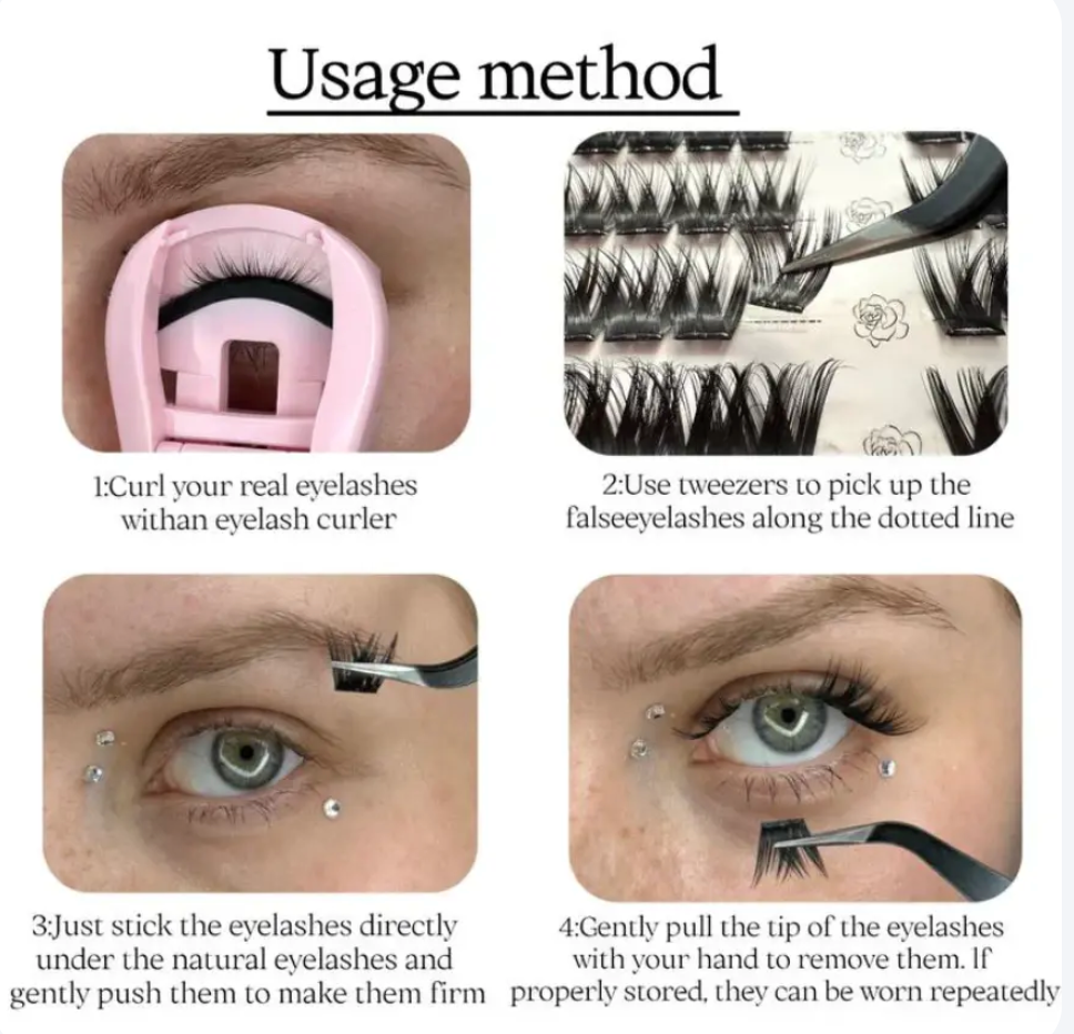 Glue-Free DIY Eyelash Set