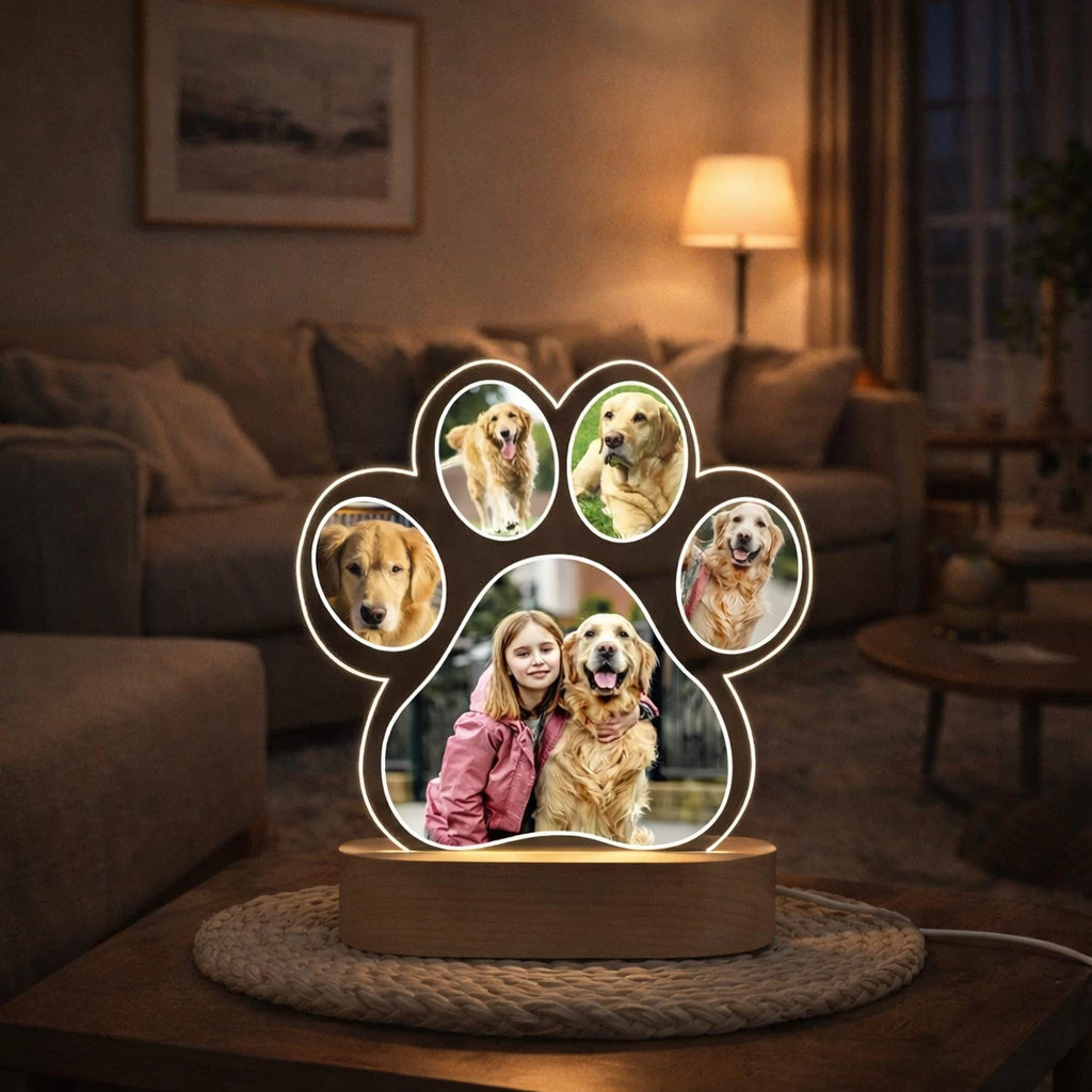 Personalized Pet Paw Lamp