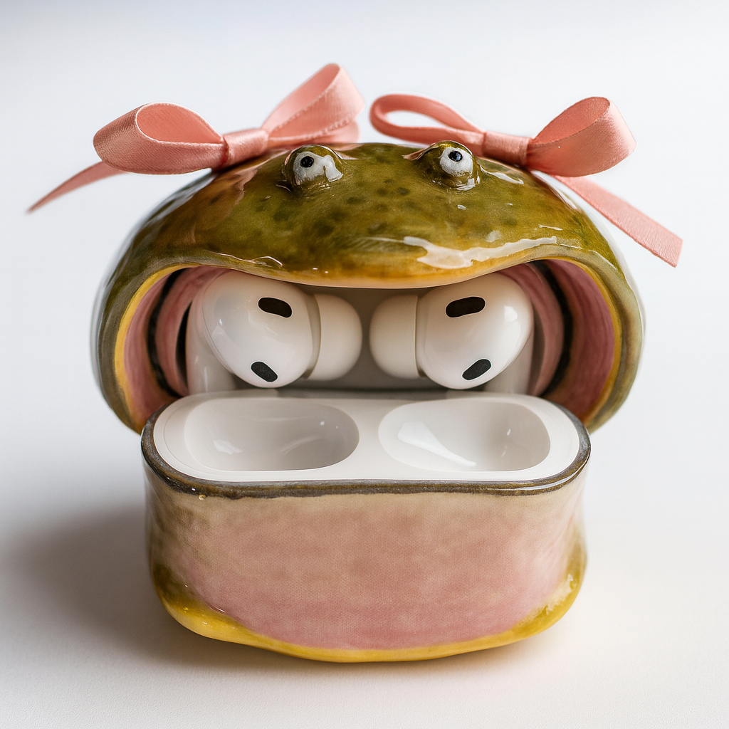 Premium Handmade Frog Airpods Case