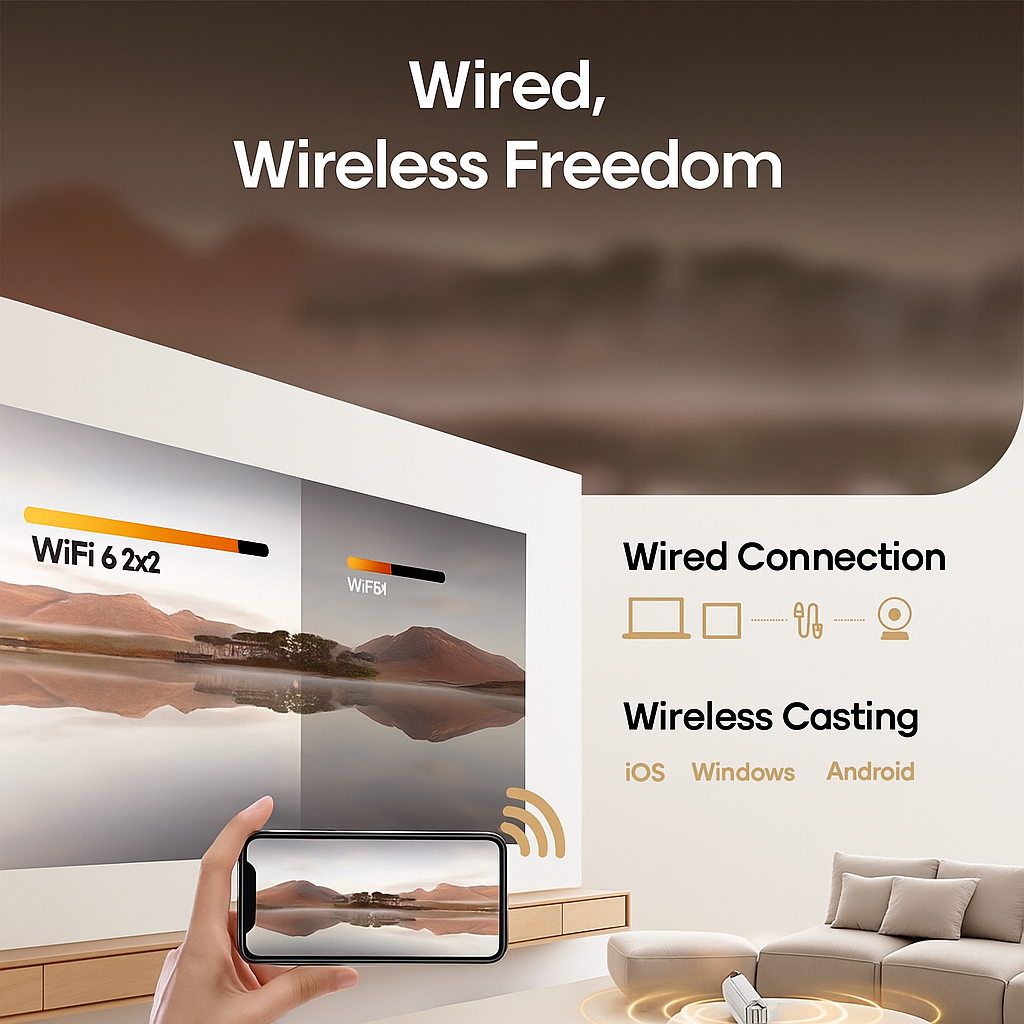 4K Portable Cinematic Projector