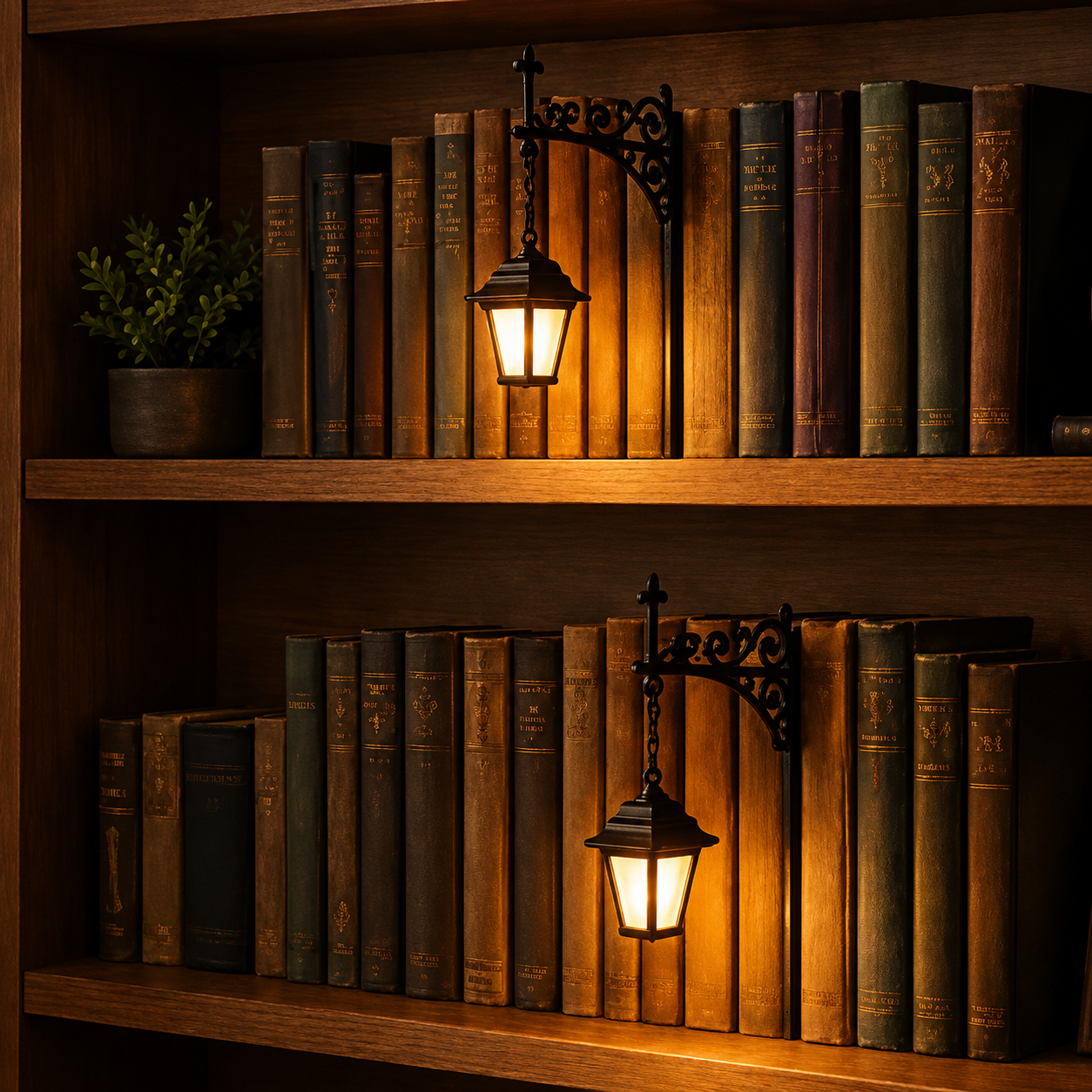 Decorative Bookshelf Lighting