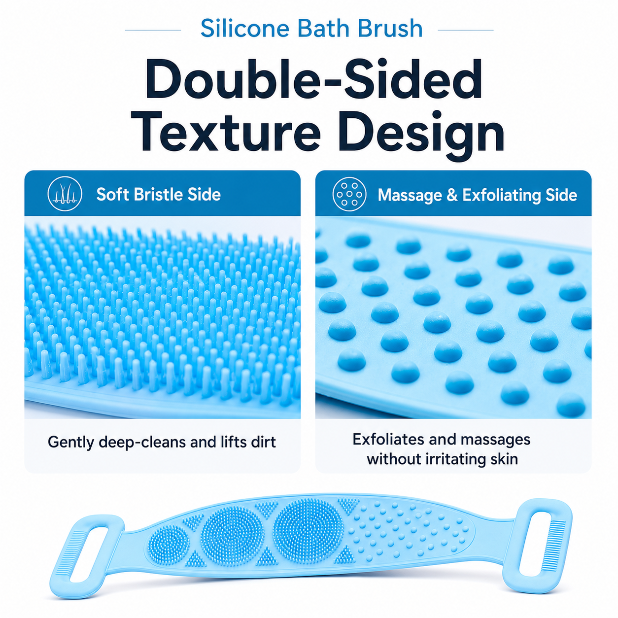 #1 Double-Sided Silicone Bath Brush