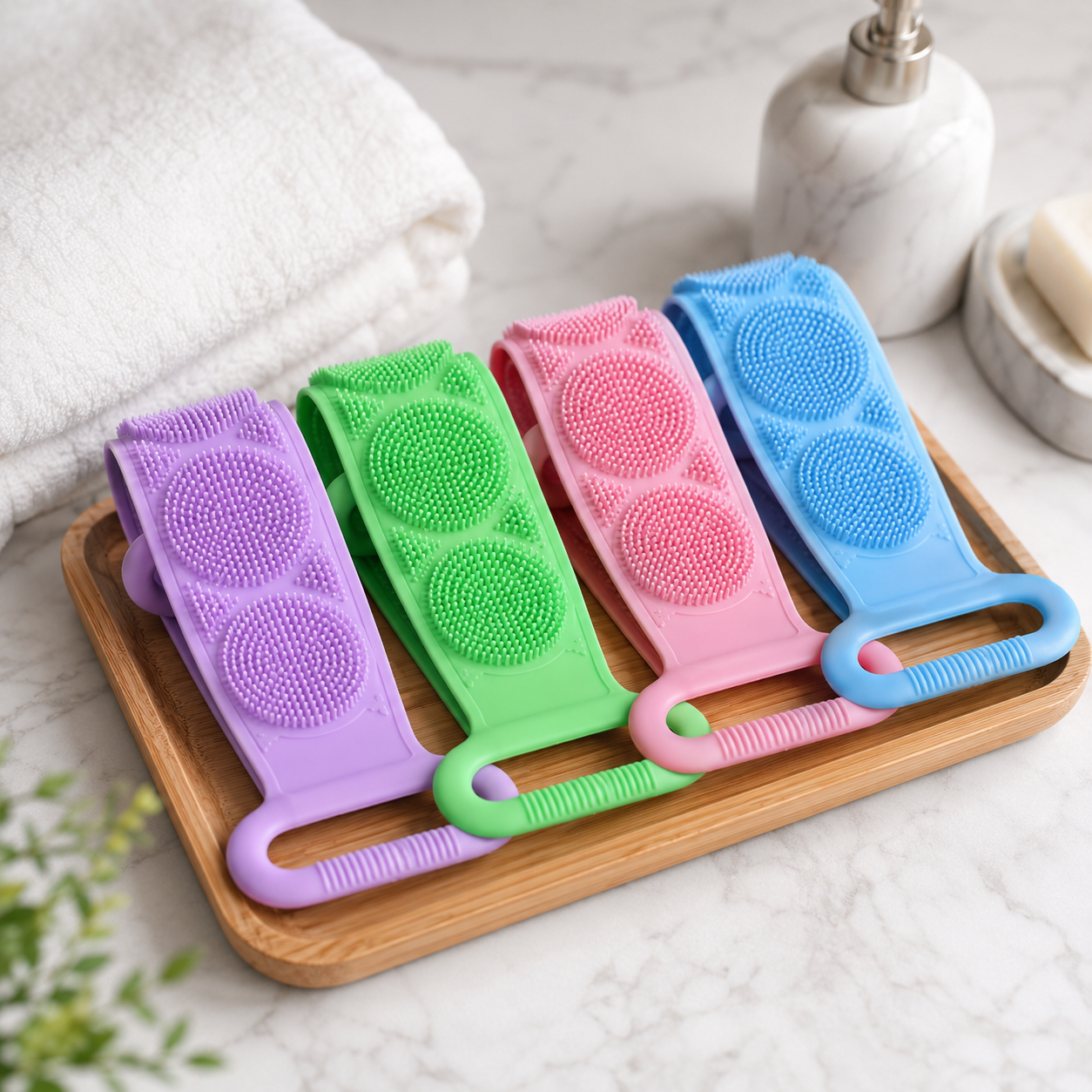 #1 Double-Sided Silicone Bath Brush