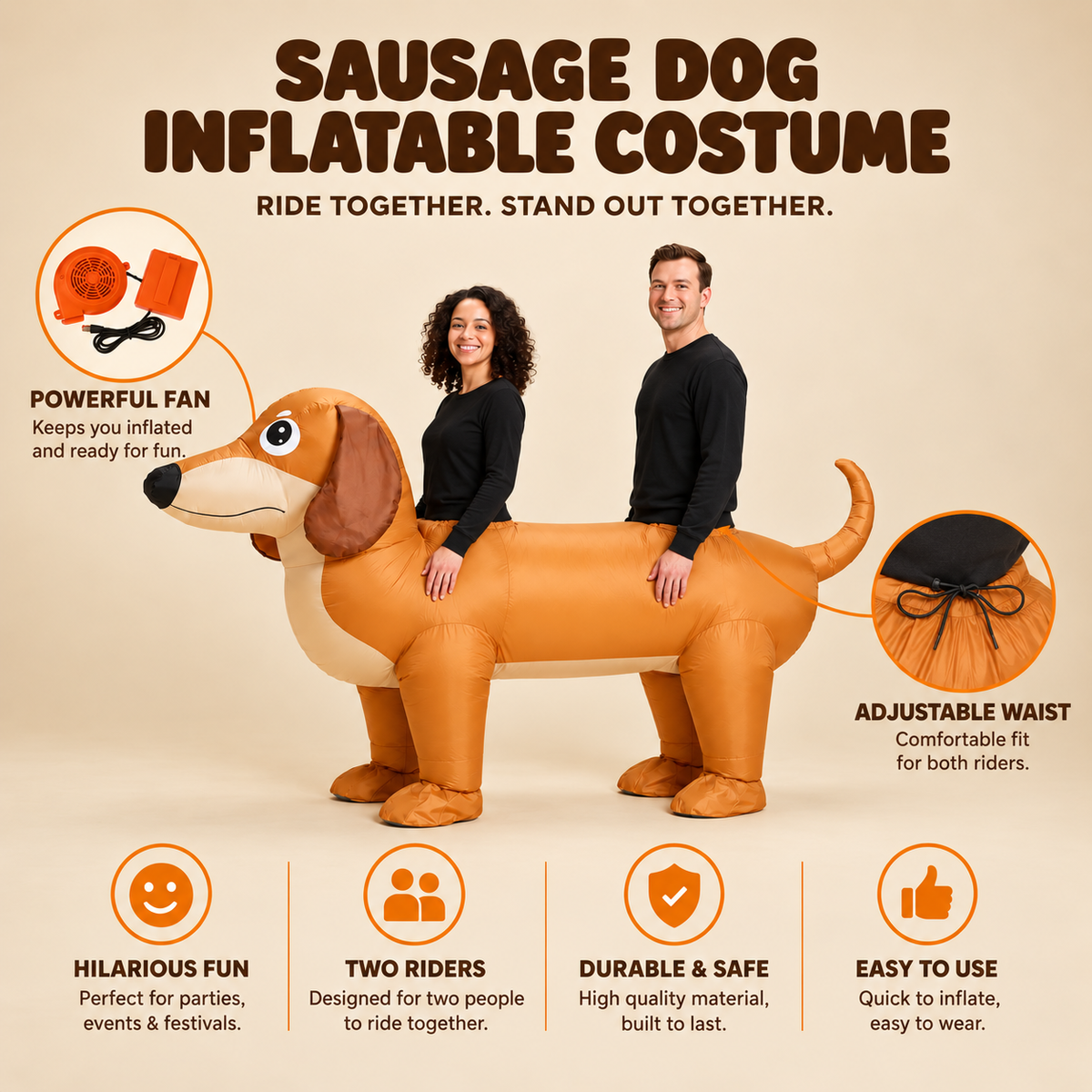 #1 Sausage Dog Inflatable Costume