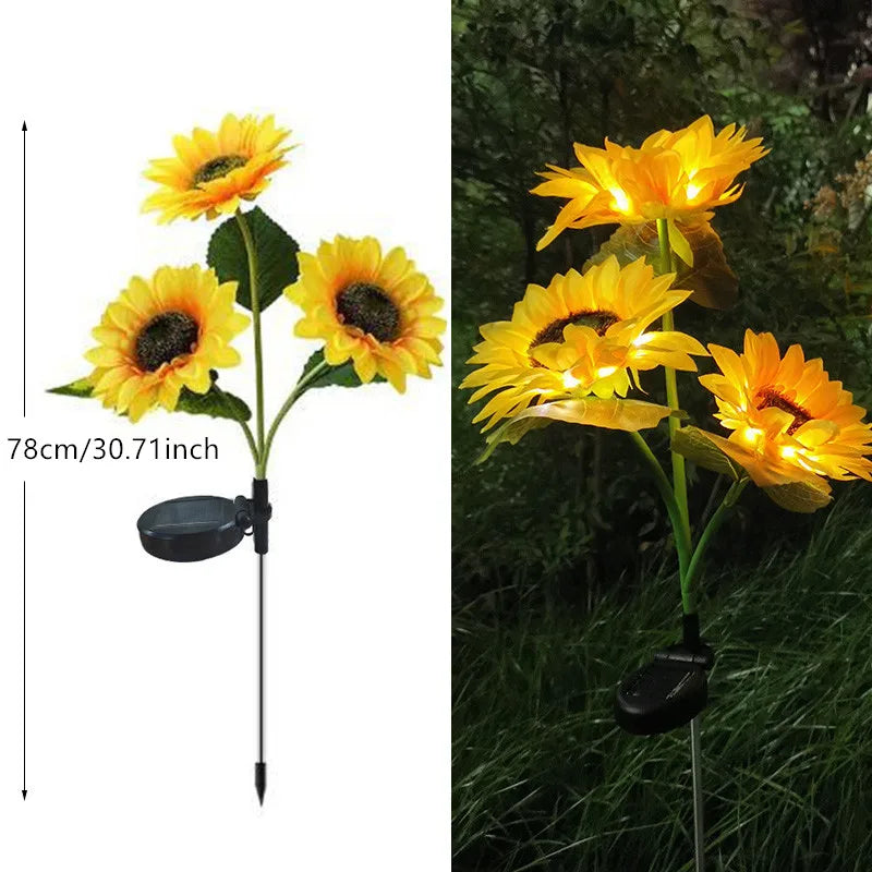 Solar Sunflower LED Garden Light