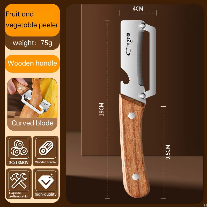 #1 Stainless Steel Peeler with Wooden Handle