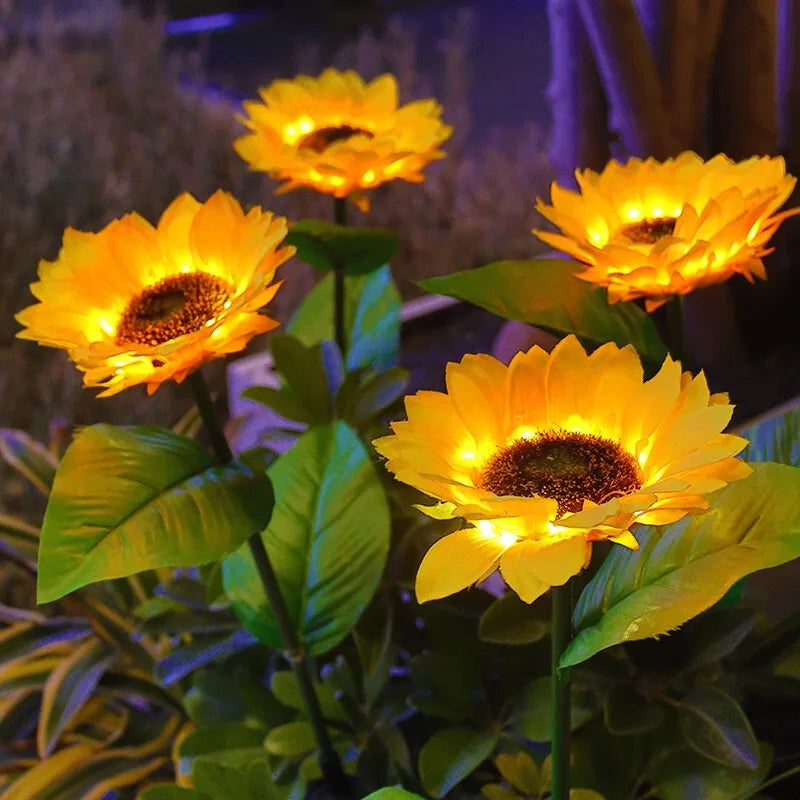 Solar Sunflower LED Garden Light