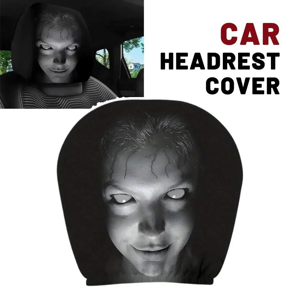 #1 Horror Face Car Headrest Cover
