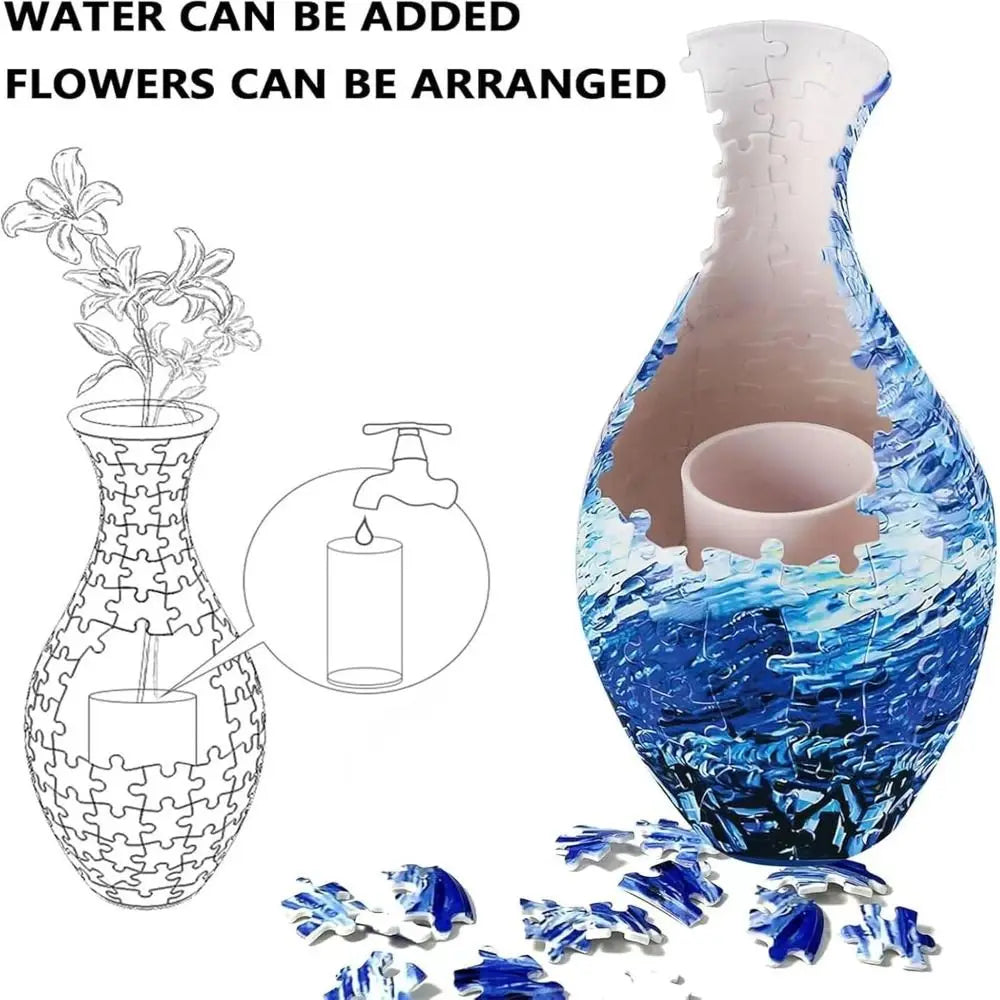 3D Flower Puzzle Vase