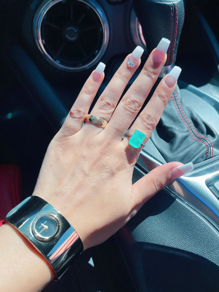 Glowing Colombian Emerald Ring - Gymattic