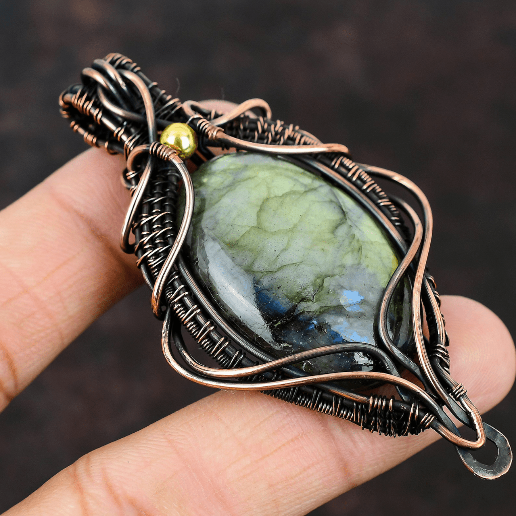 Labradorite Copper Pendant - Gymattic